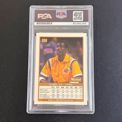 1990 Skybox #134 Michael Cooper Signed Card AUTO PSA Slabbed Lakers