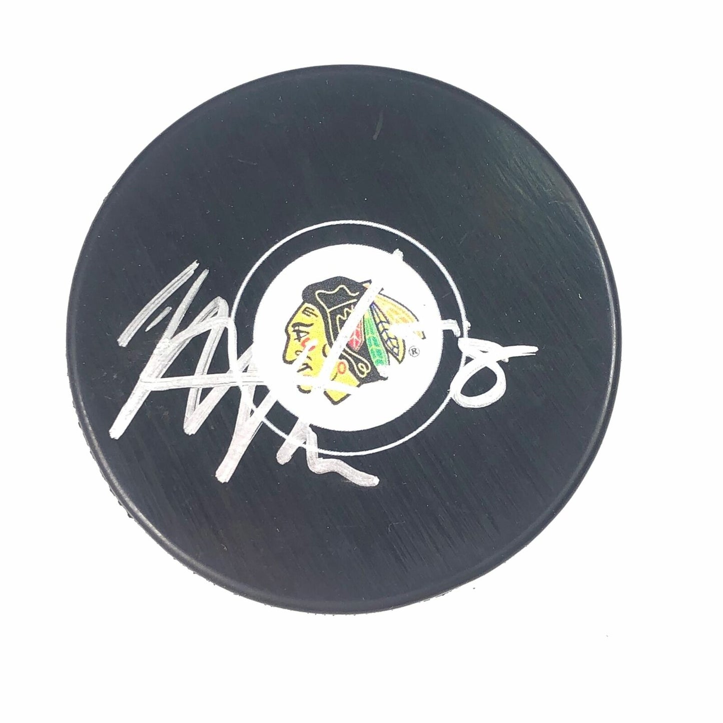 MacKENZIE ENTWISTLE signed Hockey Puck PSA/DNA Chicago Blackhawks Autographed