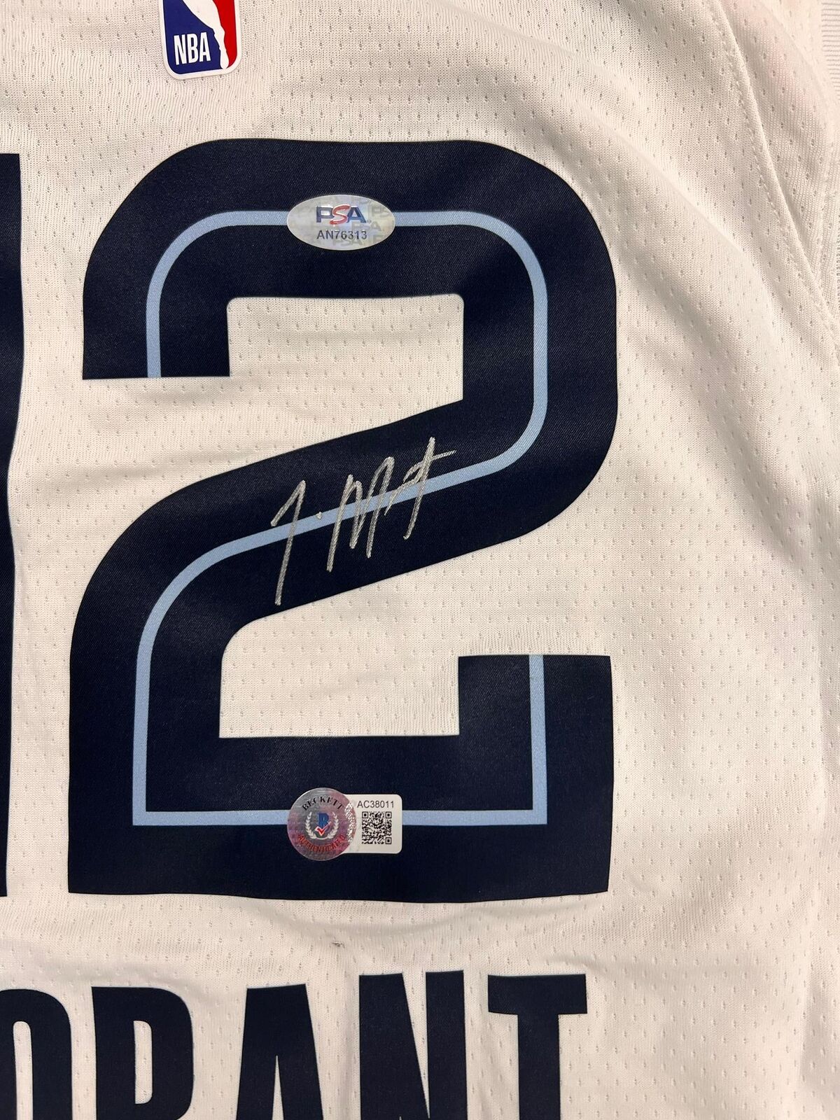 Ja Morant Signed Swingman Jersey PSA/DNA Memphis Grizzlies Autographed