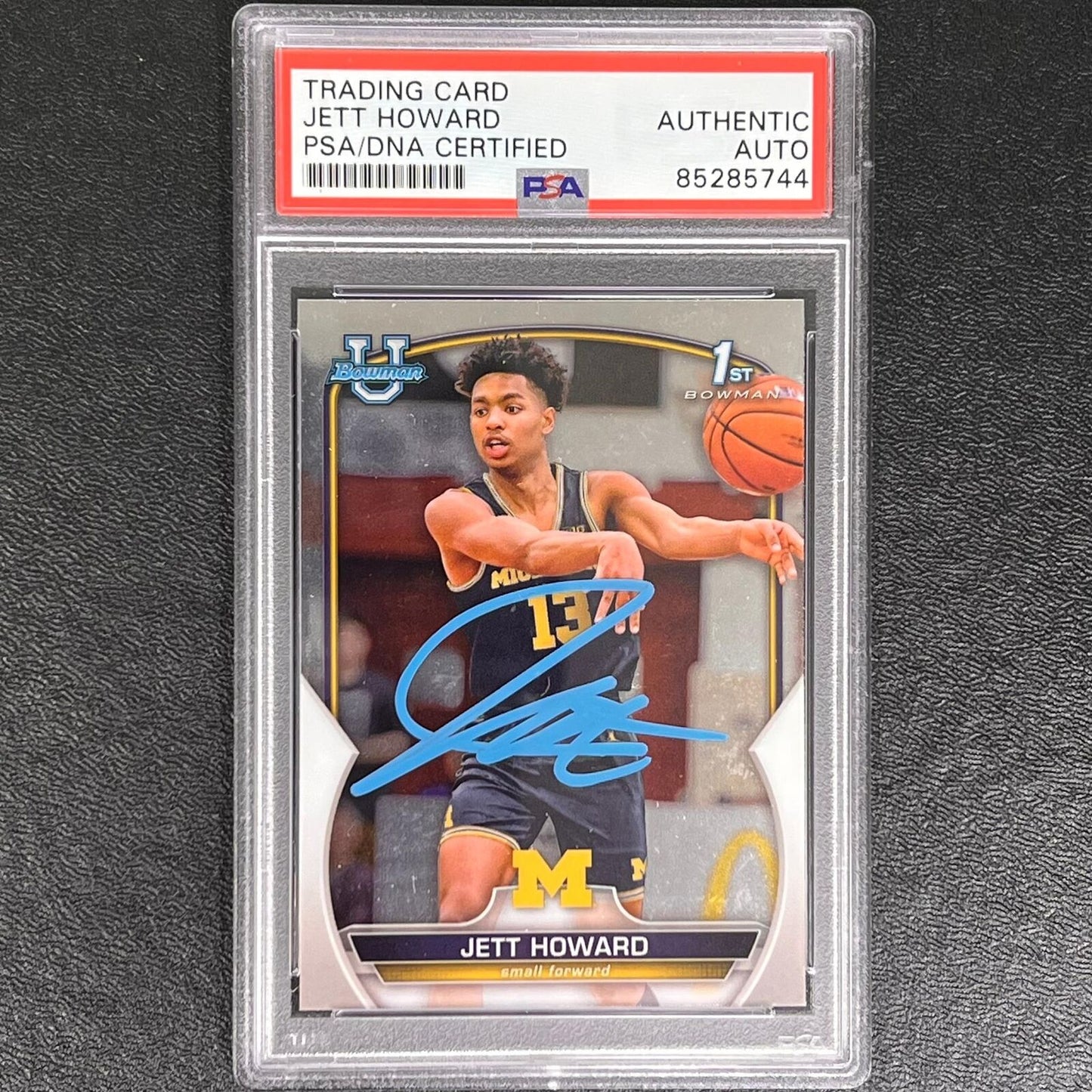 2023 Bowman Basketball #3 Jett Howard Signed Card AUTO 10 PSA Slabbed RC Michiga