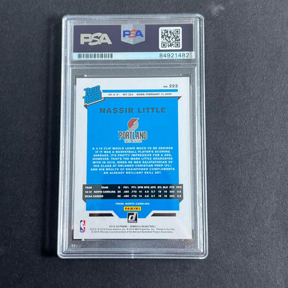 2019-20 Panini Donruss #223 NASSIR LITTLE Signed Rookie Card AUTO PSA 10 Slabbed