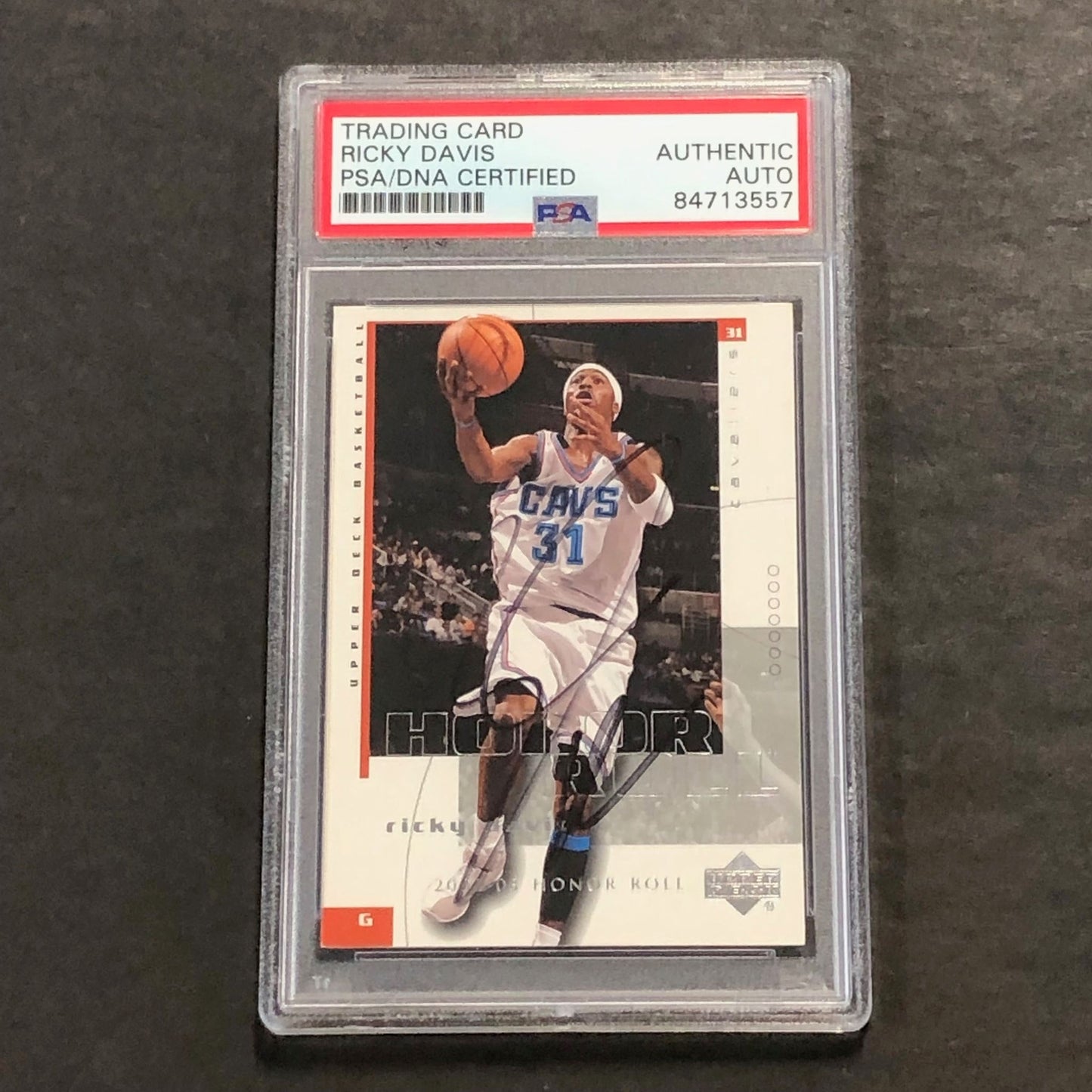 2002-03 Upper Deck Honor Roll #12 Ricky Davis Signed Card AUTO PSA Slabbed