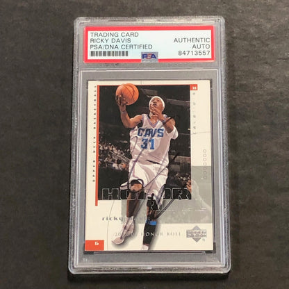2002-03 Upper Deck Honor Roll #12 Ricky Davis Signed Card AUTO PSA Slabbed