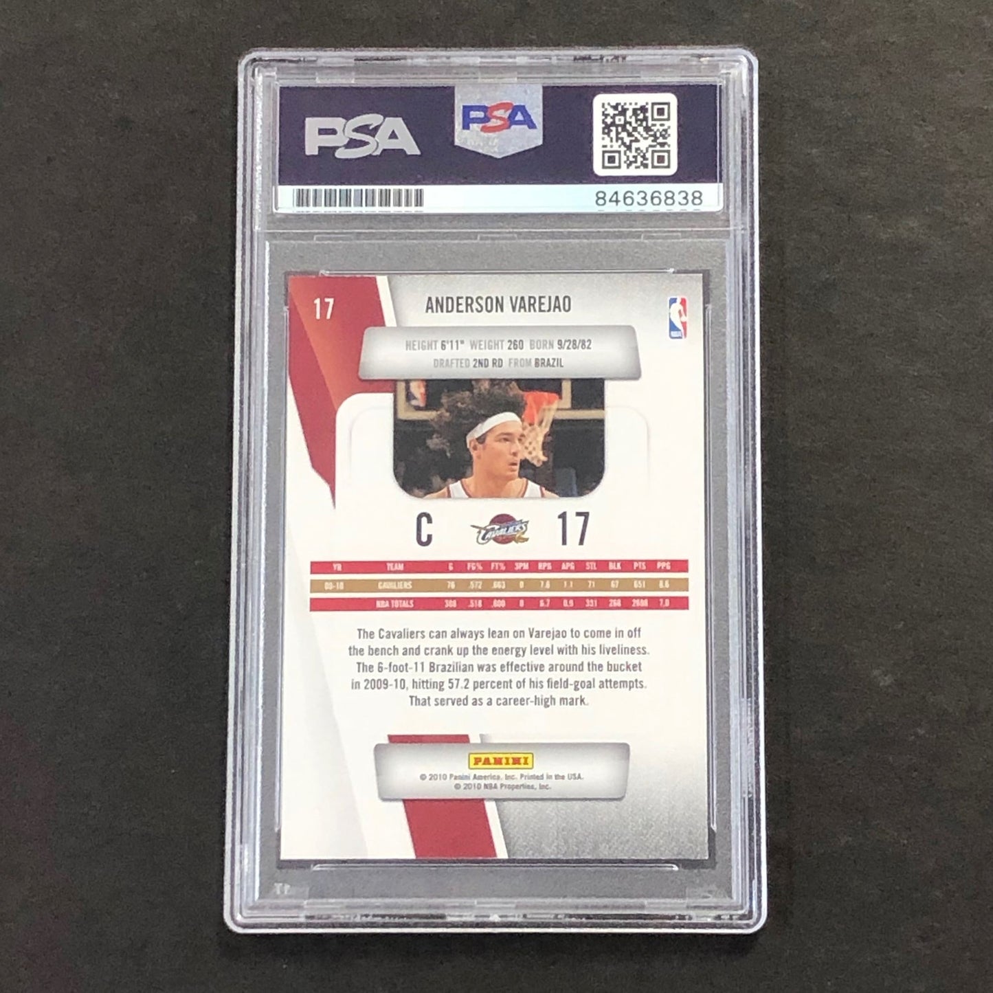 2010-11 Panini Prestige #17 Anderson Varejao Signed Card AUTO PSA Slabbed Cavali