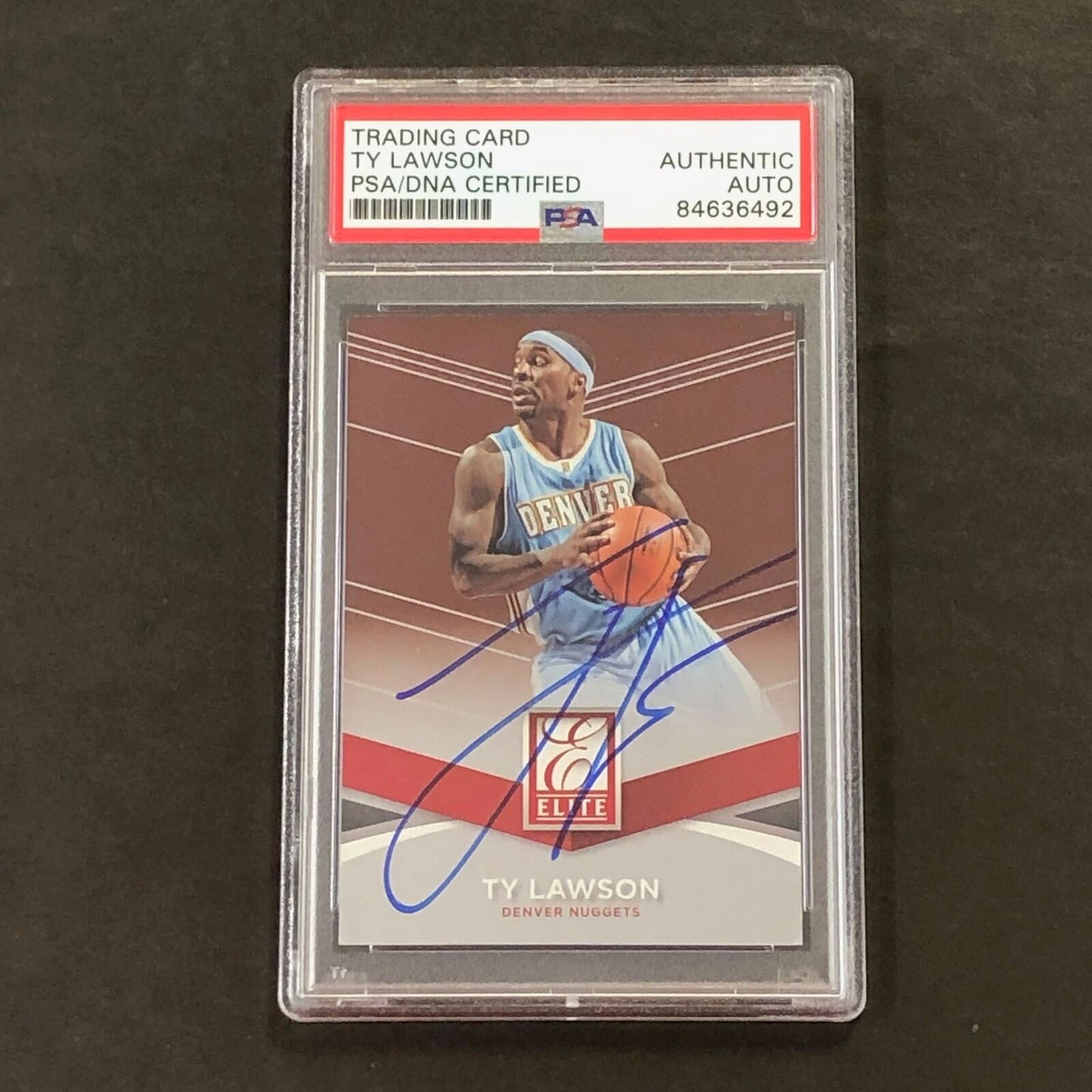 2014-15 Panini Donruss #48 Ty Lawson Signed Card AUTO PSA Slabbed Nuggets