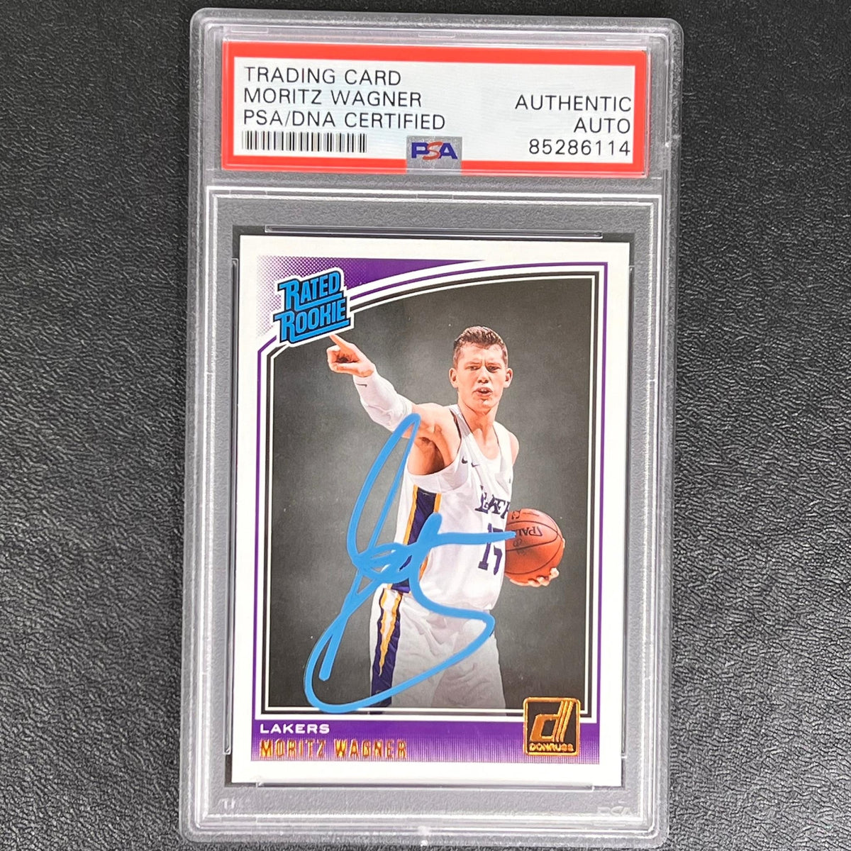 2018-19 Panini Donruss Rated Rookie #197 Moritz Wagner Signed Card AUTO PSA/DNA