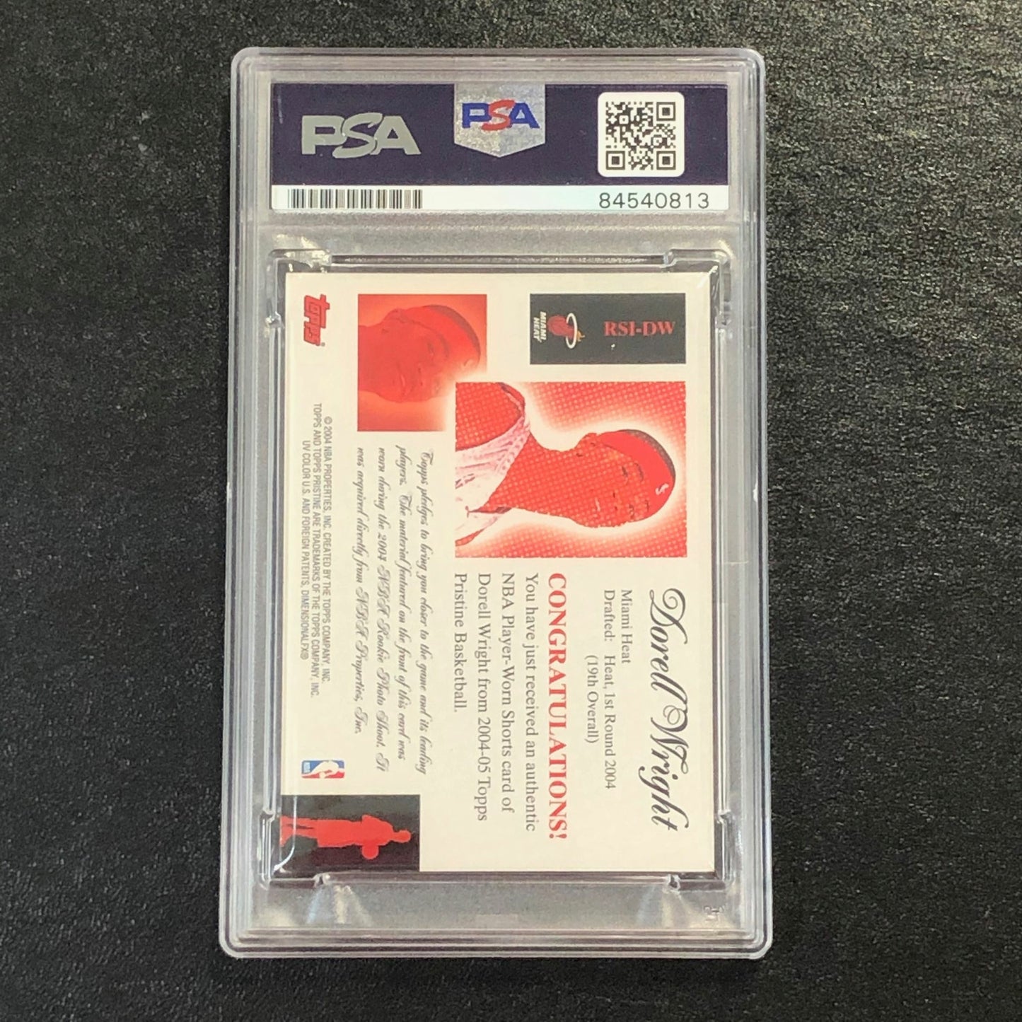2004-05 Topps Rookie Sign-In #RSI-DW Dorell Wright Signed Card AUTO PSA Slabbed