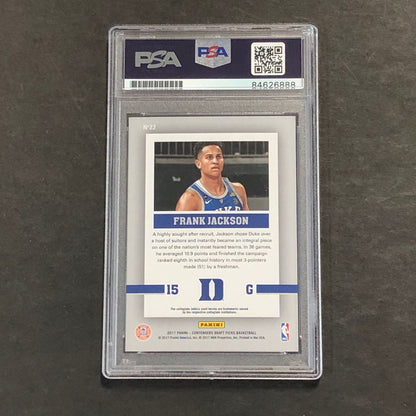 2017-18 Contenders Draft Picks #22 Frank Jackson Signed Card AUTO 10 PSA Slabbed