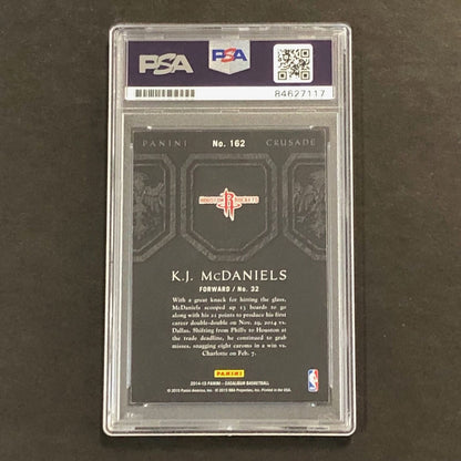 2014-15 Panini Crusade #162 KJ McDaniels Signed Card AUTO 10 PSA Slabbed RC Rock