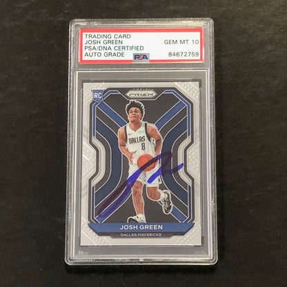 2020-21 Panini Prizm #274 Josh Green Signed Card AUTO 10 PSA Slabbed RC Maverick