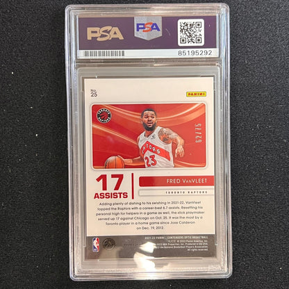2021-22 Panini Contenders Optic #25 Fred VanVleet Signed Card AUTO PSA Slabbed R