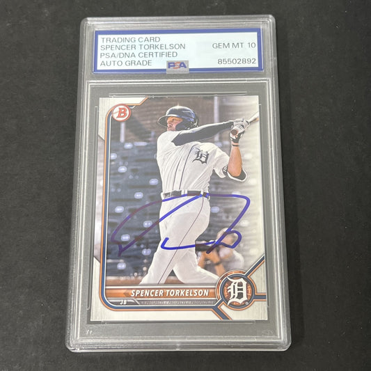 2022 Topps Bowman Prospects #BP-6 Spencer Torkelson signed card PSA Auto 10