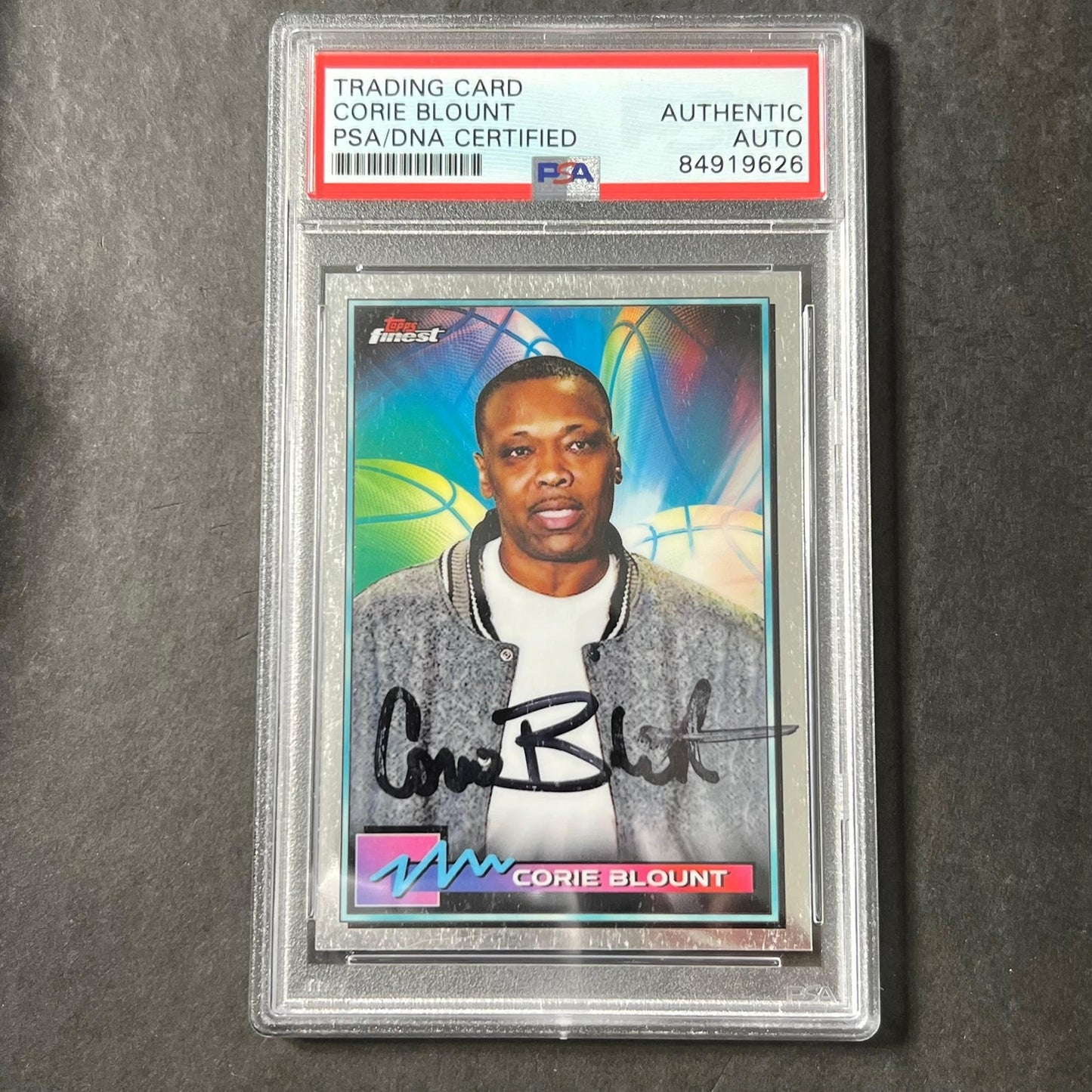 2021 Topps Finest #18 Corie Blount Signed Card AUTO PSA Slabbed Bulls
