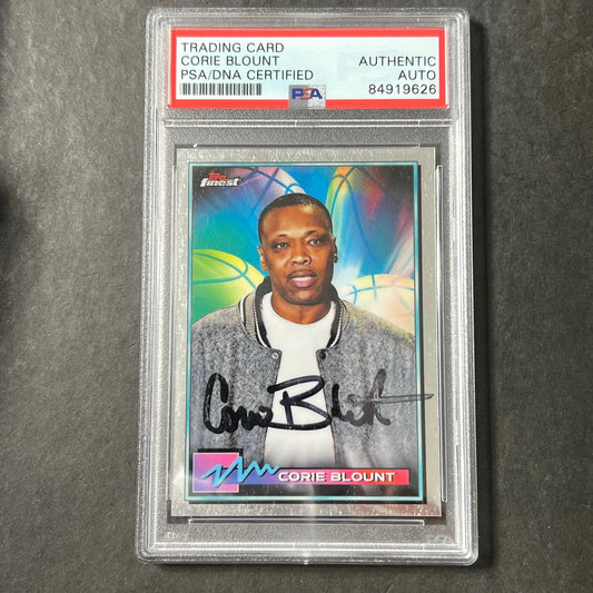 2021 Topps Finest #18 Corie Blount Signed Card AUTO PSA Slabbed Bulls