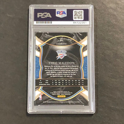 2020-21 Panini Select #94 Theo Maledon Signed Card AUTO PSA Slabbed RC Thunder