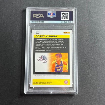 2021 Panini Chronicles Flux #233 COREY KISPERT Signed Card AUTO PSA Slabbed Gonz