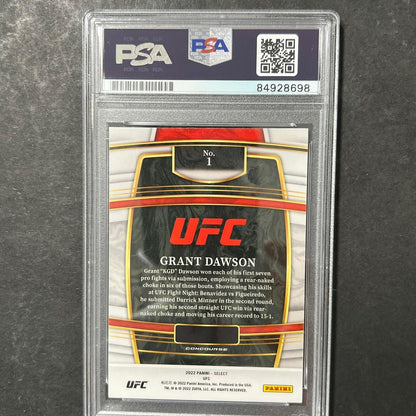 2022 Panini Select #1 Grant Dawson Signed Card AUTO PSA Slabbed UFC