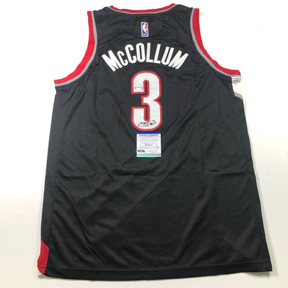 CJ McCollum signed jersey PSA/DNA Portland Trail Blazers Autographed