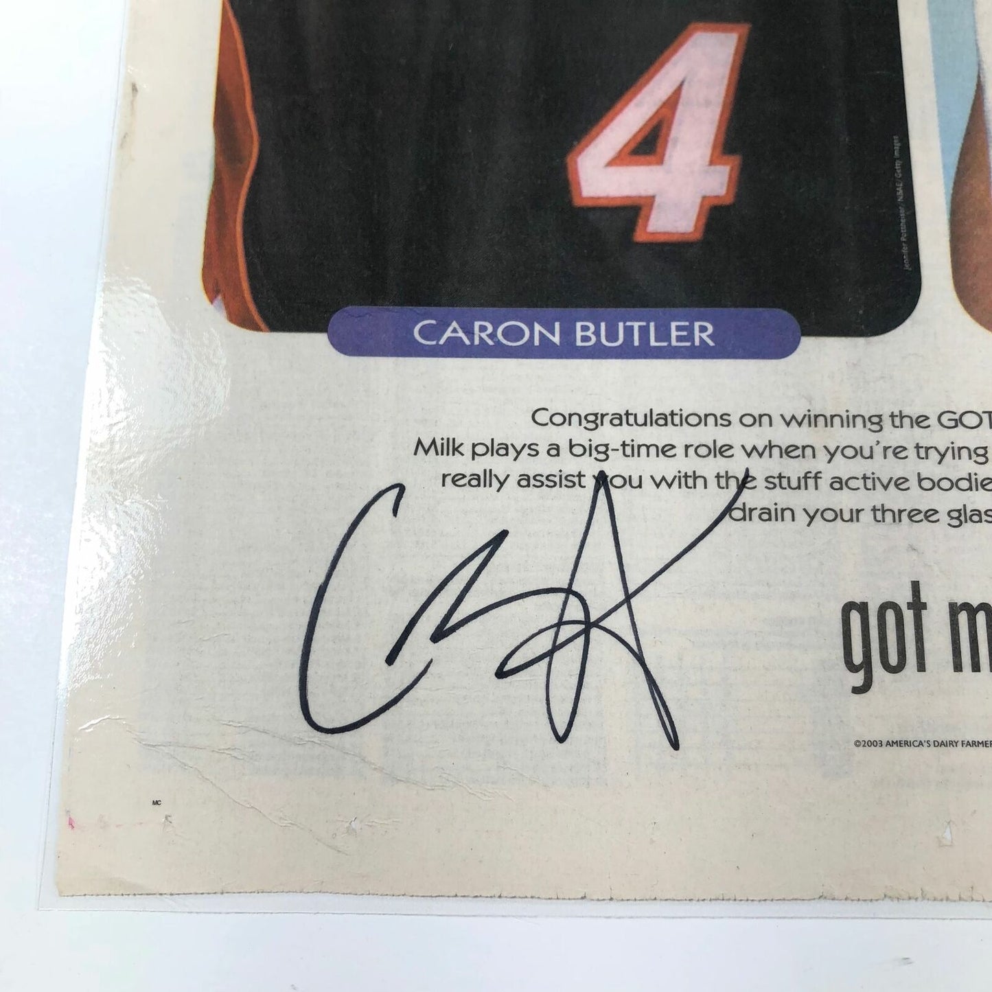 Manu Ginobili Caron Butler Signed 12x23 Advertisement PSA/DNA San Antonio Spurs