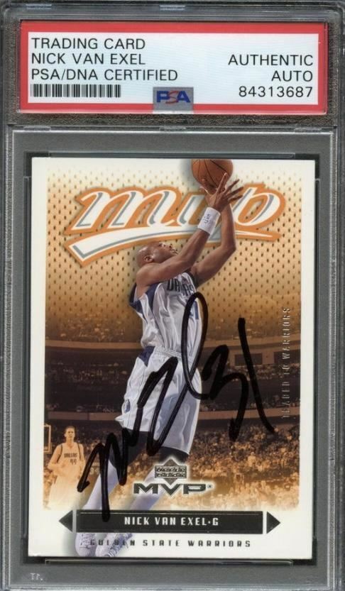 2003-04 Upper Deck MVP #29 Nick Van Exel Signed Card AUTO PSA/DNA Slabbed