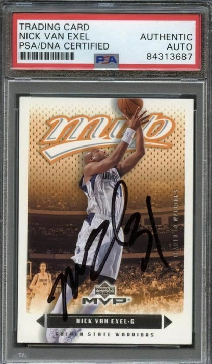 2003-04 Upper Deck MVP #29 Nick Van Exel Signed Card AUTO PSA/DNA Slabbed