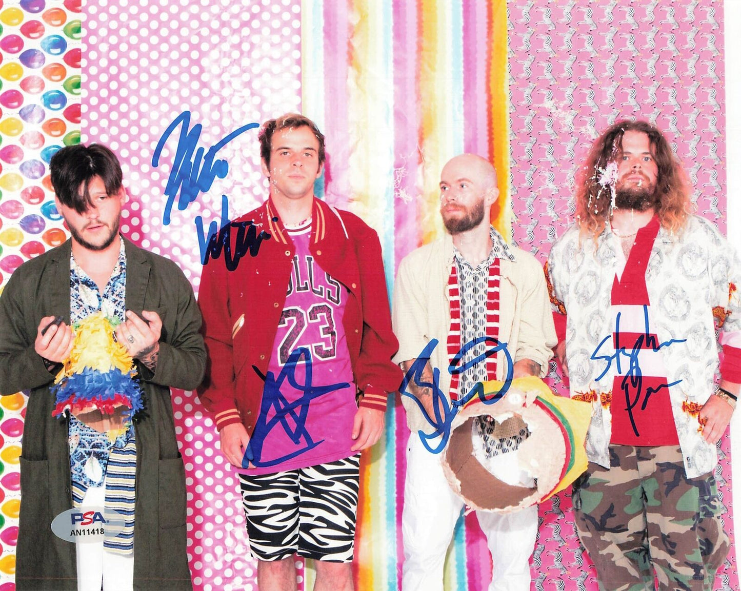 Wavves Alex Gates, Bily Hayes, Stephen Pope, Nathan Williams signed 8x10 photo P