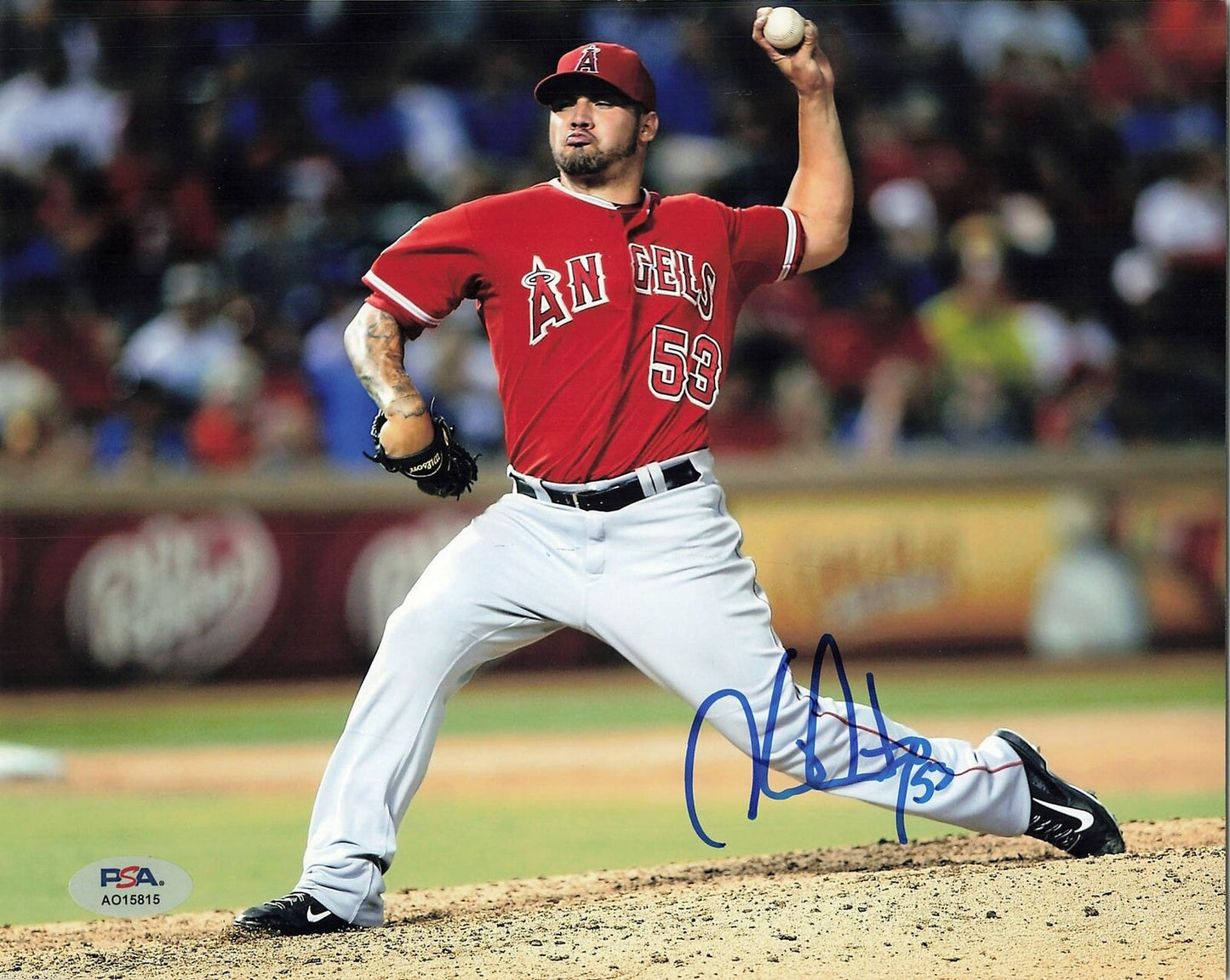 HECTOR SANTIAGO signed 8x10 photo PSA/DNA Los Angeles Angels Autographed