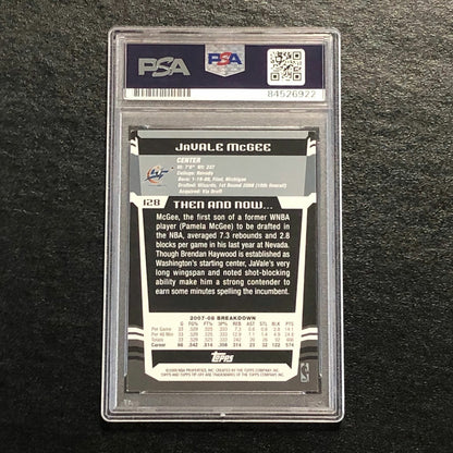 2008-09 Topps Tip-Off #128 JaVale McGee Signed AUTO PSA Slabbed Wizards
