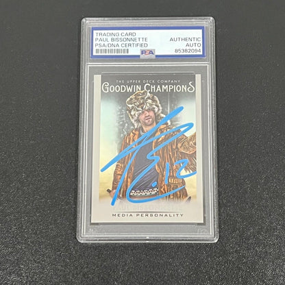 2021 The Upper Deck Goodwin Champions #39 Paul Bissonnette Signed Card AUTO PSA