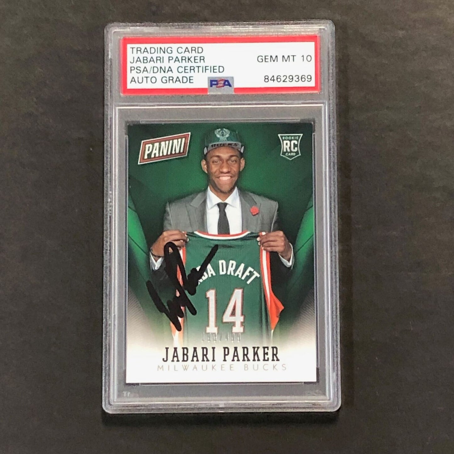 2014-15 Panini The National #36 JABARI PARKER Signed Card AUTO 10 PSA Slabbed RC