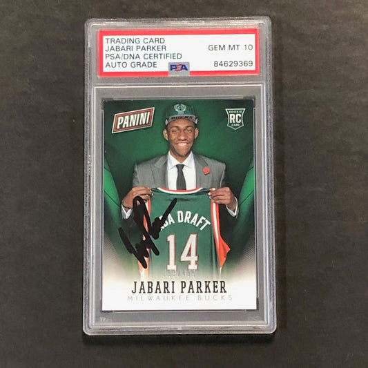 2014-15 Panini The National #36 JABARI PARKER Signed Card AUTO 10 PSA Slabbed RC