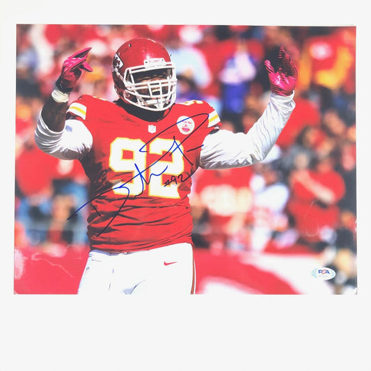 Dontari Poe signed 11x14 photo PSA/DNA Kansas City Chiefs Autographed