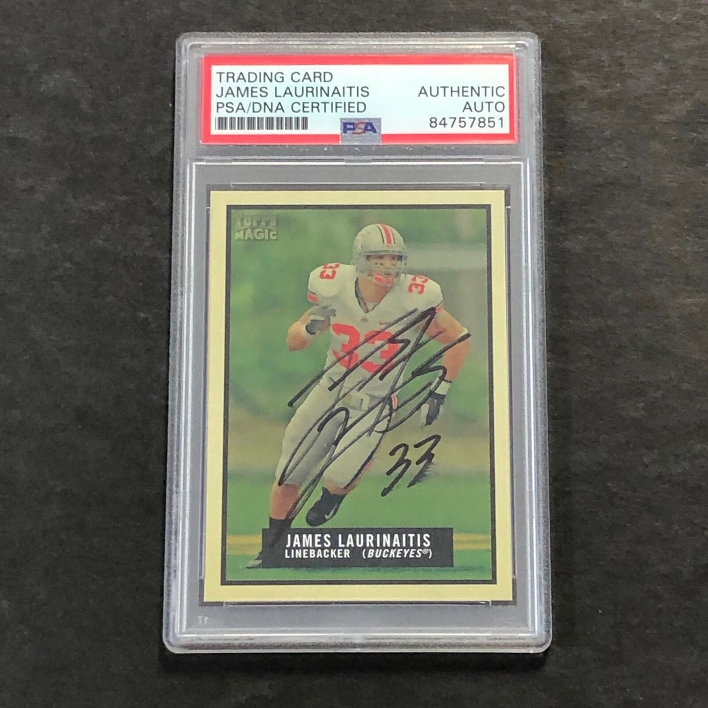 2009 Topps Magic #65 James Laurinaitis Signed Card AUTO PSA Slabbed Ohio State