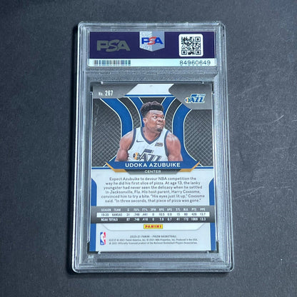 2020-21 Panini Prizm #267 Udoka Azubuike AUTO Signed Card PSA/DNA Encapsulated J