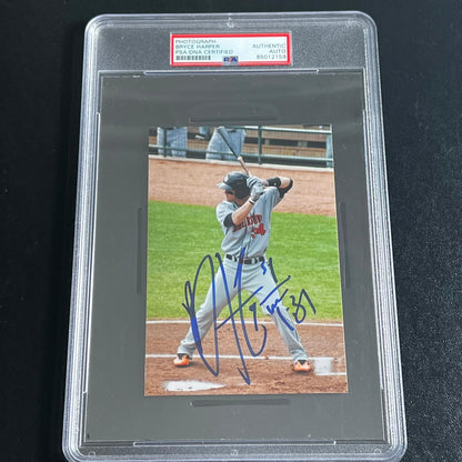 Bryce Harper signed 4x6 photo PSA/DNA Encap Philadelphia Phillies Autographed