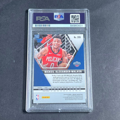2019-20 Panini Mosaic Silver #205 Nickeil Alexander-Walker Signed Card AUTO PSA