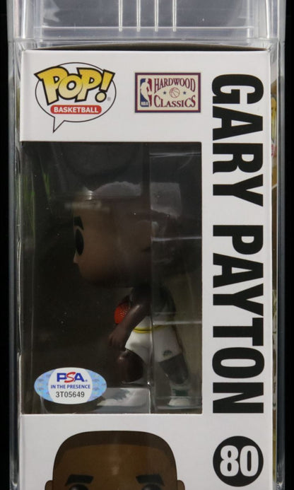 Gary Payton Signed Funko Pop #80 PSA/DNA Encapsulated Auto 10 Gem Mint