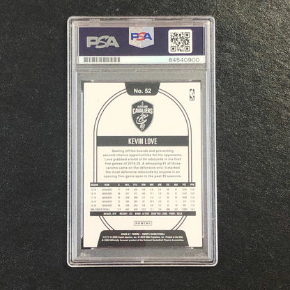 2020-21 NBA Hoops #52 Kevin Love Signed Card AUTO PSA Slabbed Cavaliers