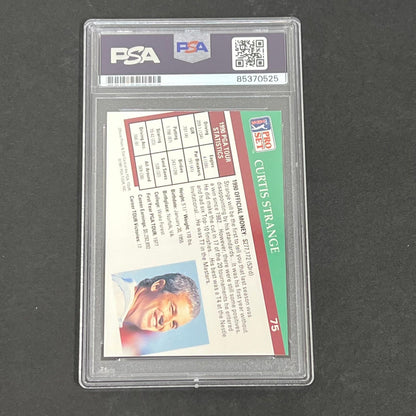 1991 Pro Set PGA Tour #75 Curtis Strange Signed Card AUTO PSA Slabbed Golf