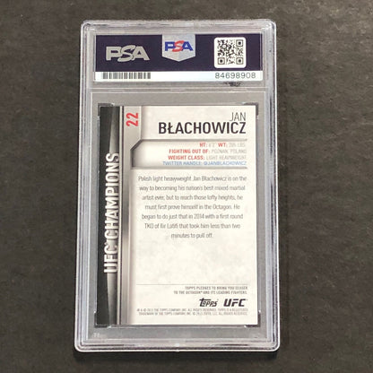 2015 Topps #22 Jan Blachowicz Signed Card AUTO PSA Slabbed UFC
