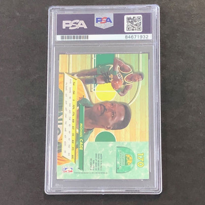 1992-93 Fleer Ultra #170 Michael Cage Signed Card AUTO PSA Slabbed Sonics