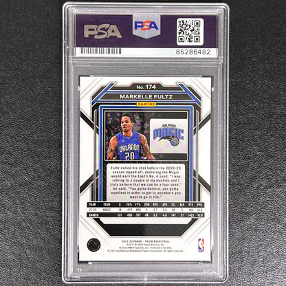 2022-23 Panini Prizm #174 MARKELLE FULTZ Signed Card AUTO PSA Slabbed Magic