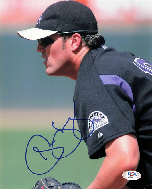 ANDY TRACY signed 8x10 photo PSA/DNA Colorado Rockies Autographed