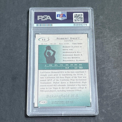 2004 Sage #12 Robert Swift Signed Card AUTO PSA Slabbed Bakersfield
