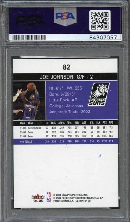 2004-05 FLEER ULTRA #82 JOE JOHNSON Signed Card AUTO PSA Slabbed