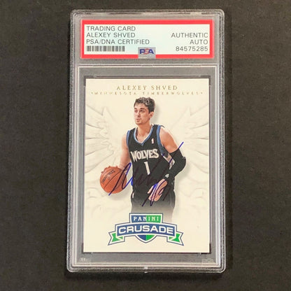 2012-13 Panini Crusade #86 Alexey Shved Signed Card AUTO PSA Slabbed Timberwolve
