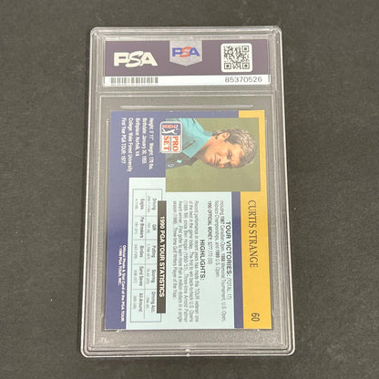 1990 Pro Set PGA Tour #60 Curtis Strange Signed Card AUTO PSA Slabbed Golf