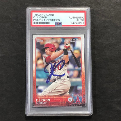 2015 Topps Baseball #151 C.J. Cron Signed Card PSA Slabbed Auto Angels