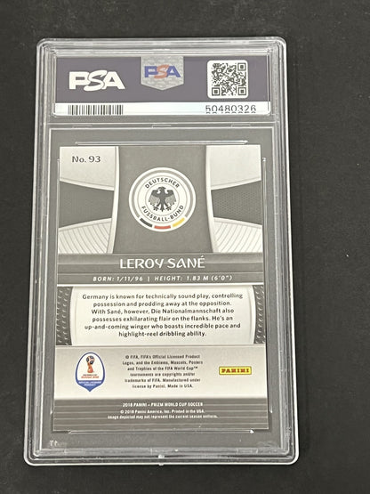 2018 Panini Prizm World Cup #93 Leroy Sane PSA 9