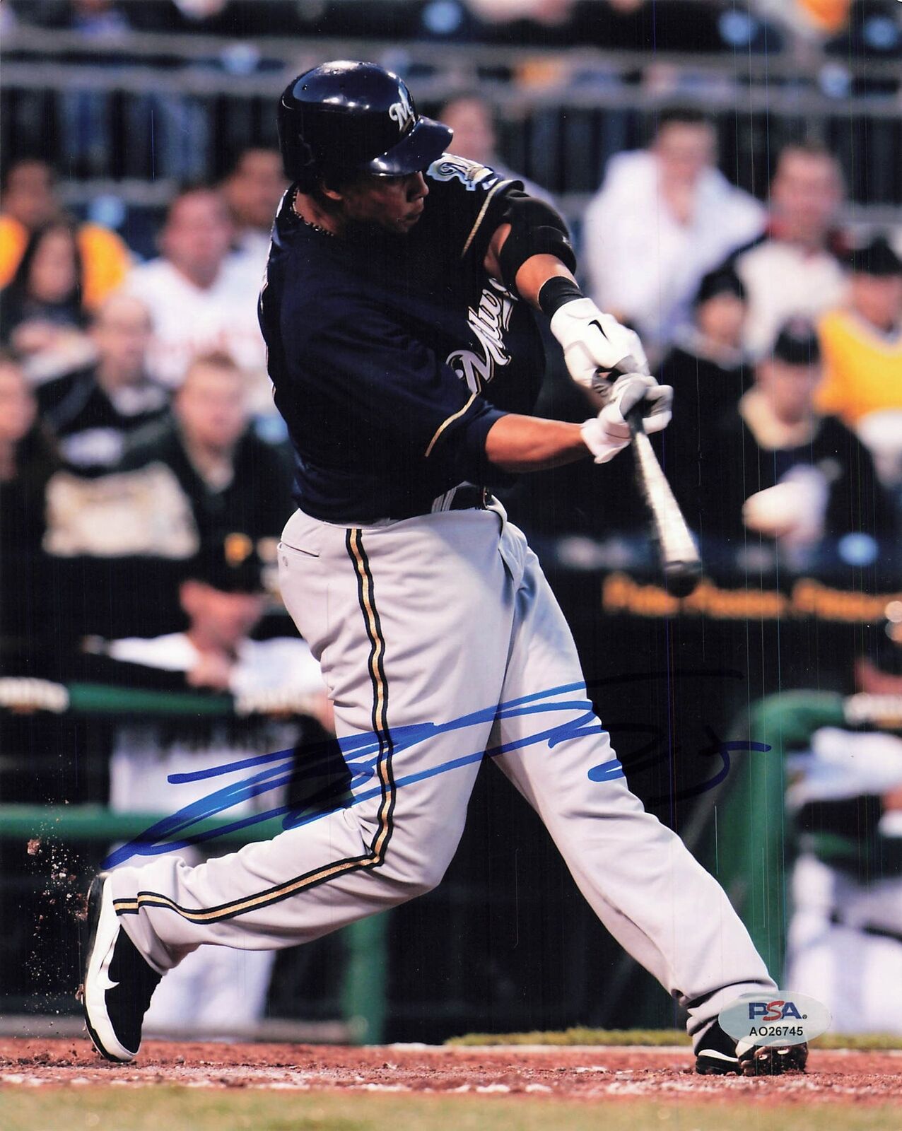 Carlos Gomez signed 8x10 photo PSA/DNA Milwaukee Brewers Autographed